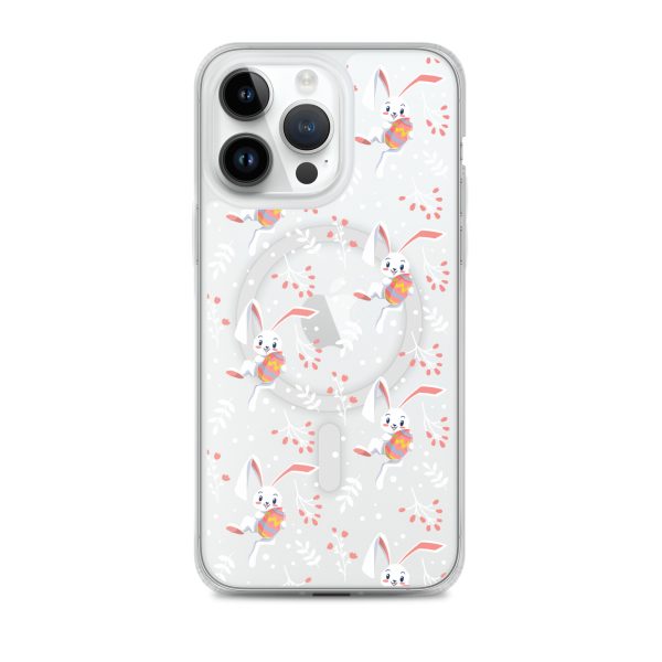 Cute Easter Rabbit iPhone MagSafe Clear Case
