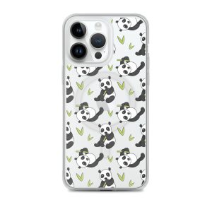 Cute Panda Bear iPhone MagSafe Clear Case