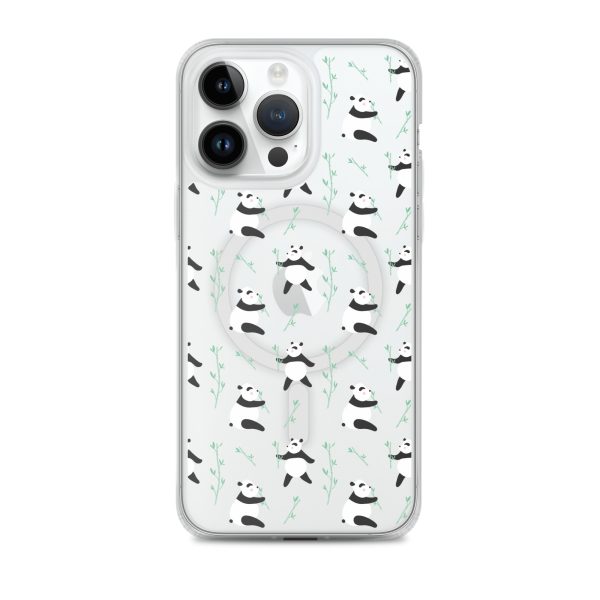 Cute Panda iPhone MagSafe Clear Case