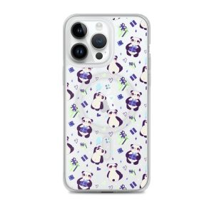 Cute Panda Presents iPhone MagSafe Clear Case