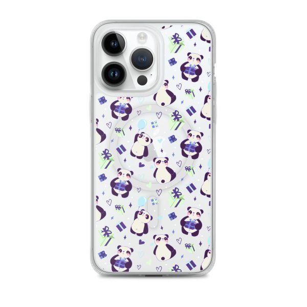 Cute Panda Presents iPhone MagSafe Clear Case