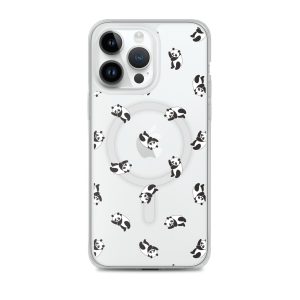 Cute Pandas iPhone MagSafe Clear Case
