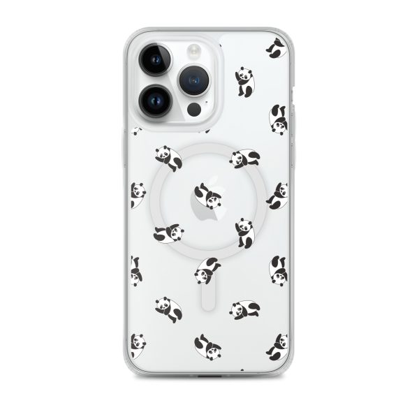 Cute Pandas iPhone MagSafe Clear Case