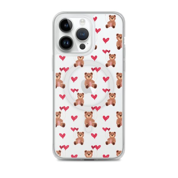 Cute Teddy Bear iPhone MagSafe Clear Case