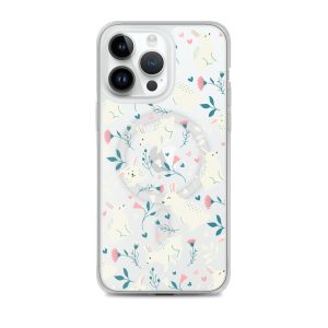 Easter Cute Rabbits iPhone MagSafe Clear Case