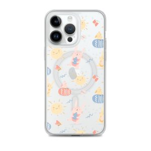 Easter Egg and Bunnies iPhone MagSaffe Clear Case