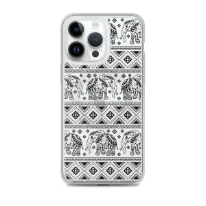 Elephant Mandala iPhone MagSafe Clear Case