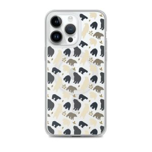 Forest Bear Silhouette iPhone MagSafe Clear Case