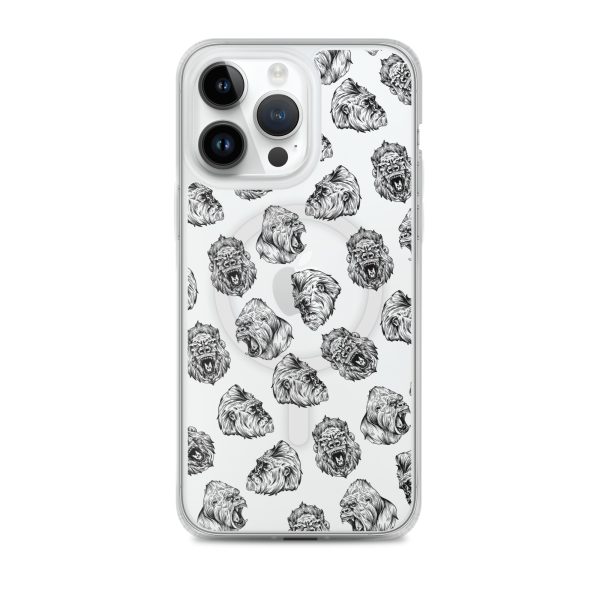 Illustrated Gorilla Seamless iPhone MagSafe Clear Case