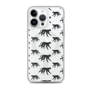 Monkey Silhouette iPhone MagSafe Clear Case