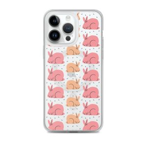 Pink Bunnies iPhone MagSafe Clear Case