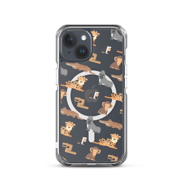 African Jungle Animals iPhone Magsafe Clear Case