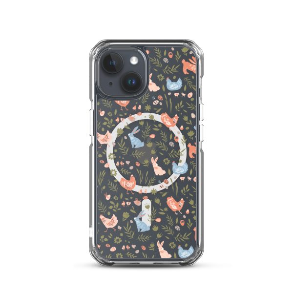 Bunnies and Hens Easter iPhone MagSafe Clear Case