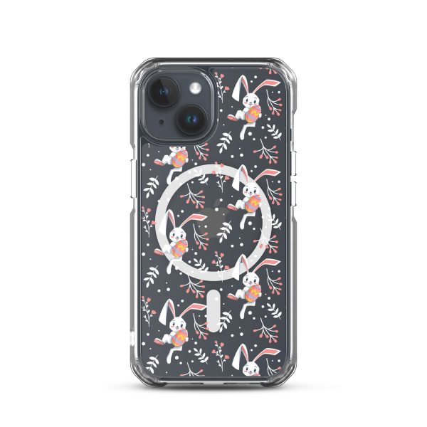 Cute Easter Rabbit iPhone MagSafe Clear Case