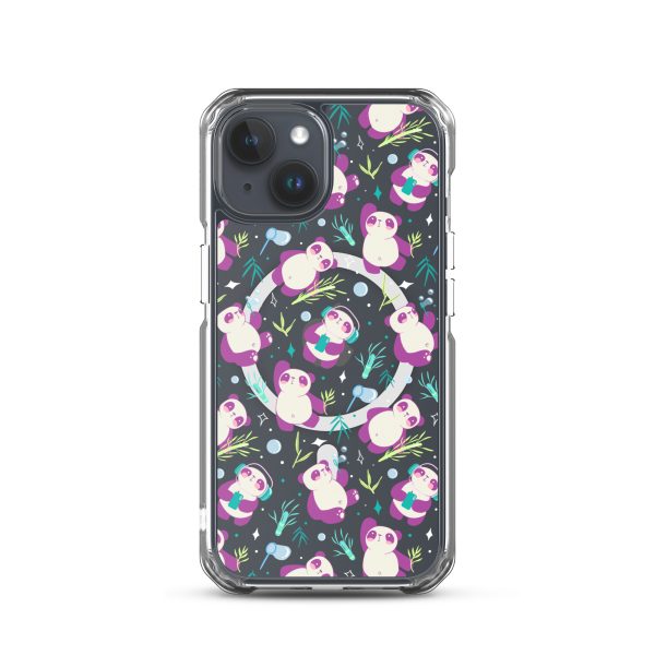 Cute Panda Bamboo iPhone MagSafe Clear Case