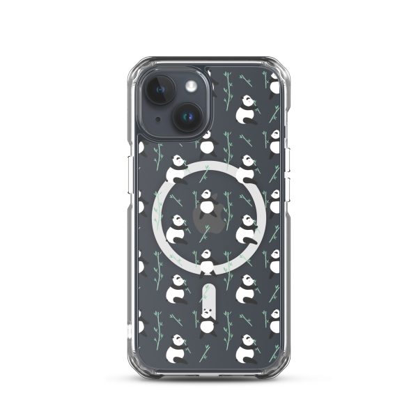 Cute Panda iPhone MagSafe Clear Case