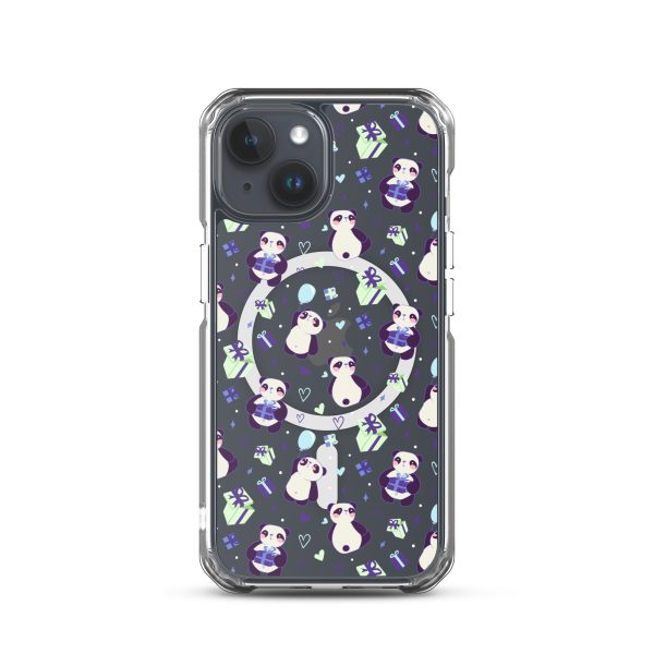 Cute Panda Presents iPhone MagSafe Clear Case