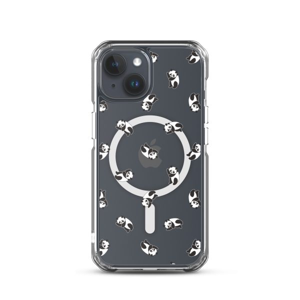 Cute Pandas iPhone MagSafe Clear Case