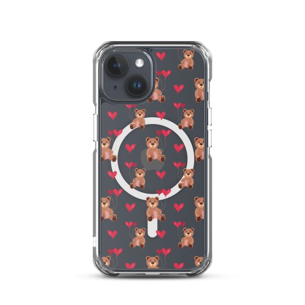 Cute Teddy Bear iPhone MagSafe Clear Case