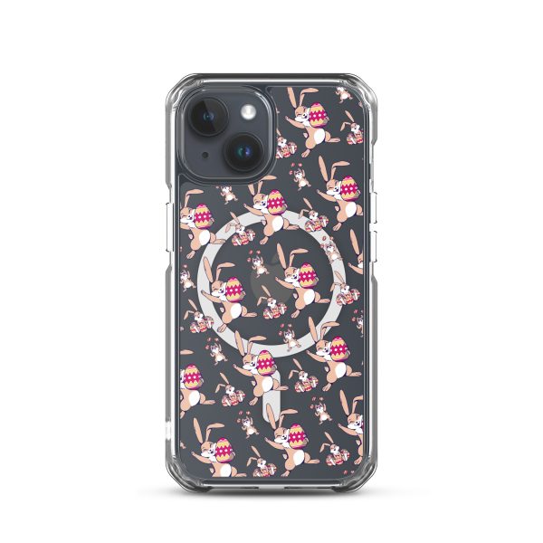 magsafe-clear-case-for-iphone-iphone-15-front-6a53c34397b59.jpg Easter Bunny With Egg iPhone MagSafe Clear Case