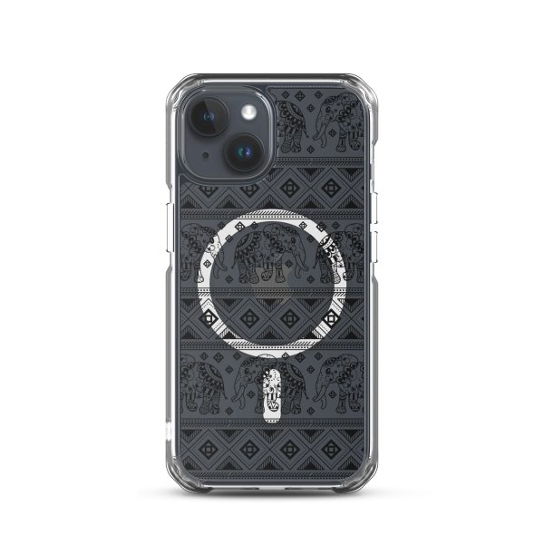 magsafe-clear-case-for-iphone-iphone-15-front-6a53c9b5224d1.jpg Elephant Mandala iPhone MagSafe Clear Case