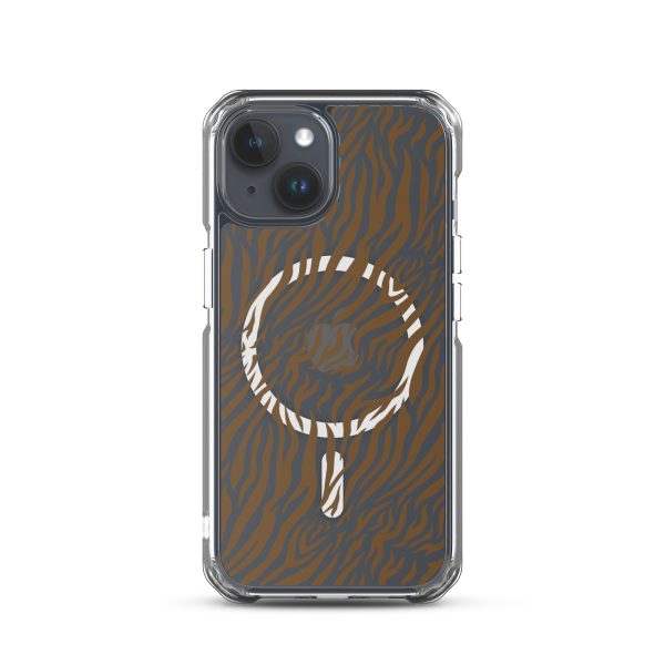 Tiger Print iPhone MagSafe Clear Case