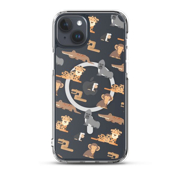 African Jungle Animals iPhone Magsafe Clear Case