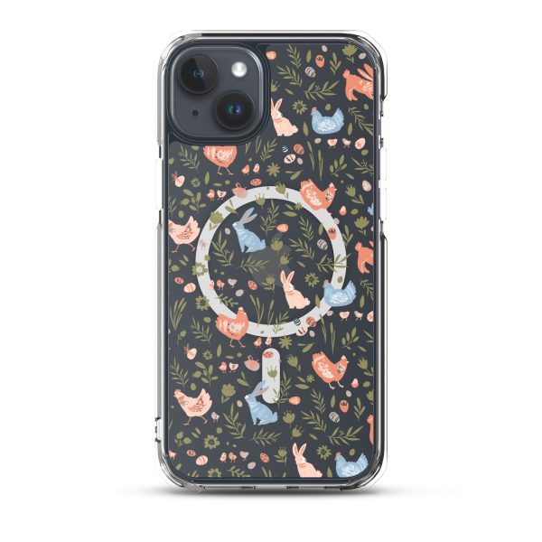 Bunnies and Hens Easter iPhone MagSafe Clear Case