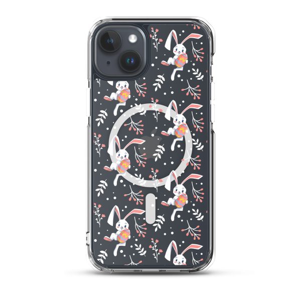 Cute Easter Rabbit iPhone MagSafe Clear Case
