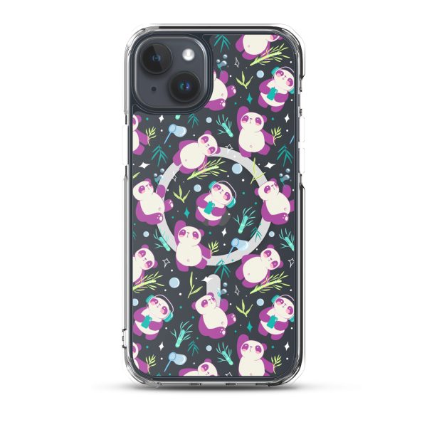 Cute Panda Bamboo iPhone MagSafe Clear Case