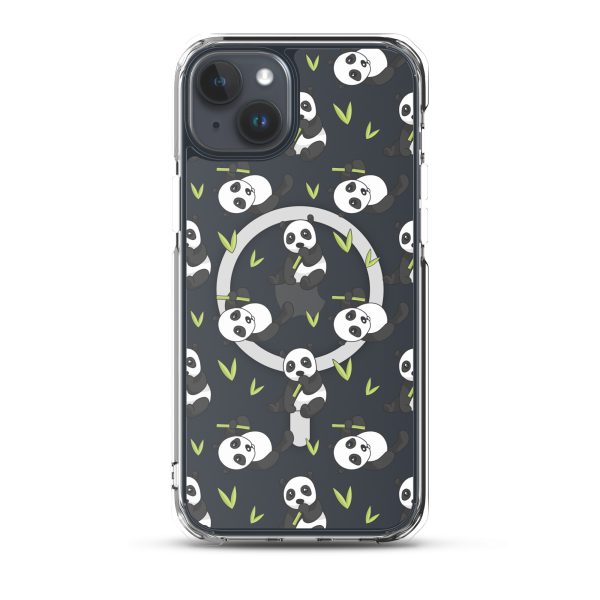 Cute Panda Bear iPhone MagSafe Clear Case