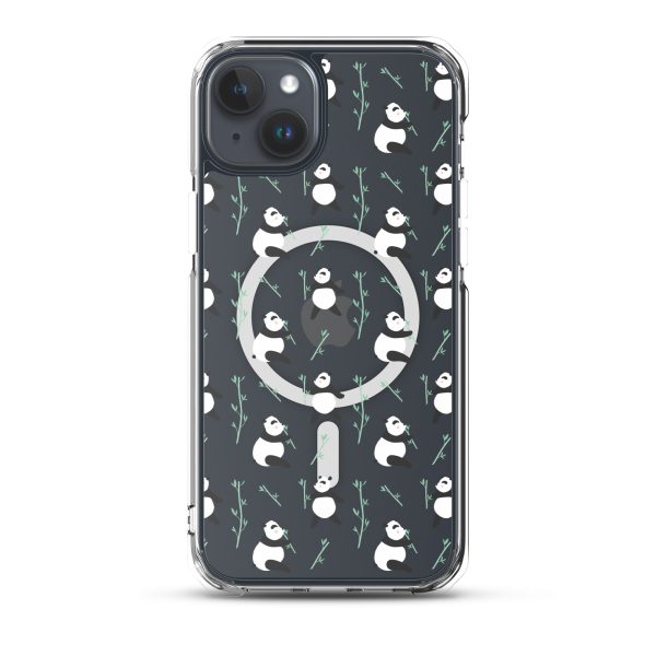 Cute Panda iPhone MagSafe Clear Case