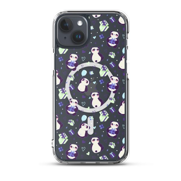 Cute Panda Presents iPhone MagSafe Clear Case