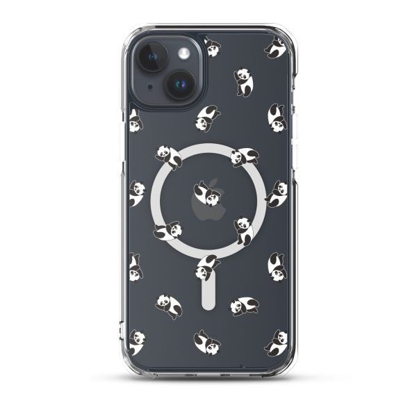 Cute Pandas iPhone MagSafe Clear Case
