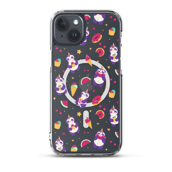 Cute Panda Sweets iPhone MagSafe Clear Case