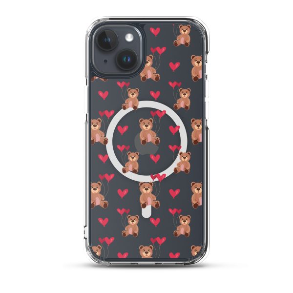 Cute Teddy Bear iPhone MagSafe Clear Case