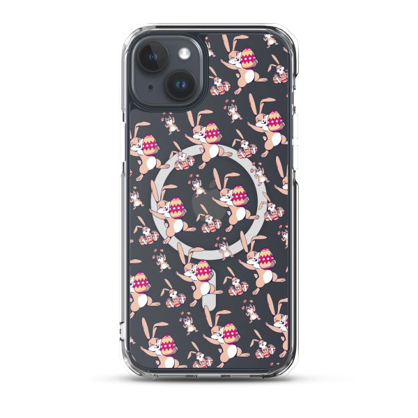 magsafe-clear-case-for-iphone-iphone-15-plus-front-6a53c34397a65.jpg Easter Bunny With Egg iPhone MagSafe Clear Case