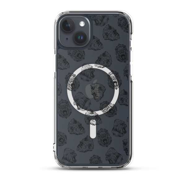 Illustrated Gorilla Seamless iPhone MagSafe Clear Case