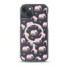 Seamless Elephant Silhouette iPhone MagSafe Clear Case