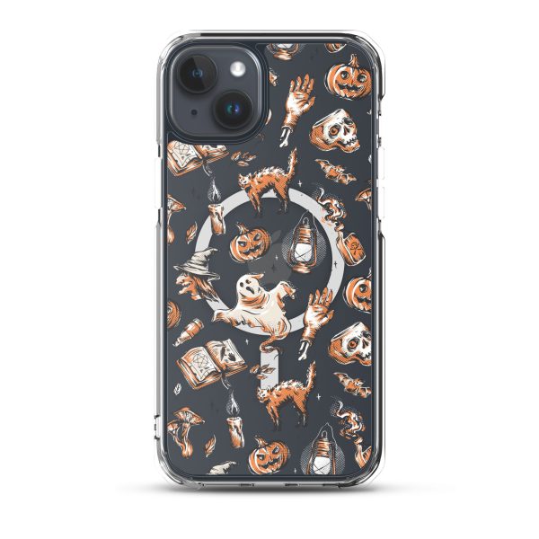 Vintage Halloween iPhone MagSafe Clear Case