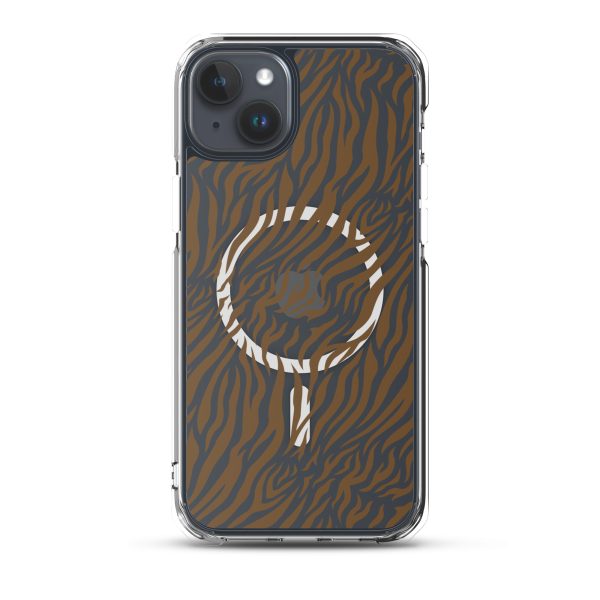 Tiger Print iPhone MagSafe Clear Case