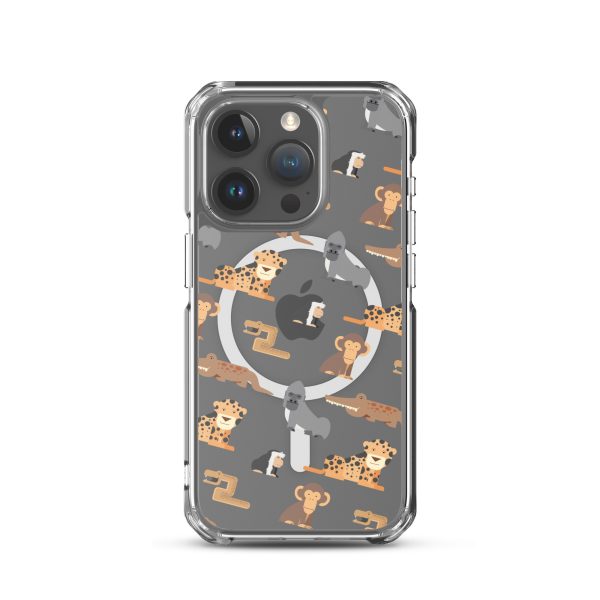 African Jungle Animals iPhone Magsafe Clear Case