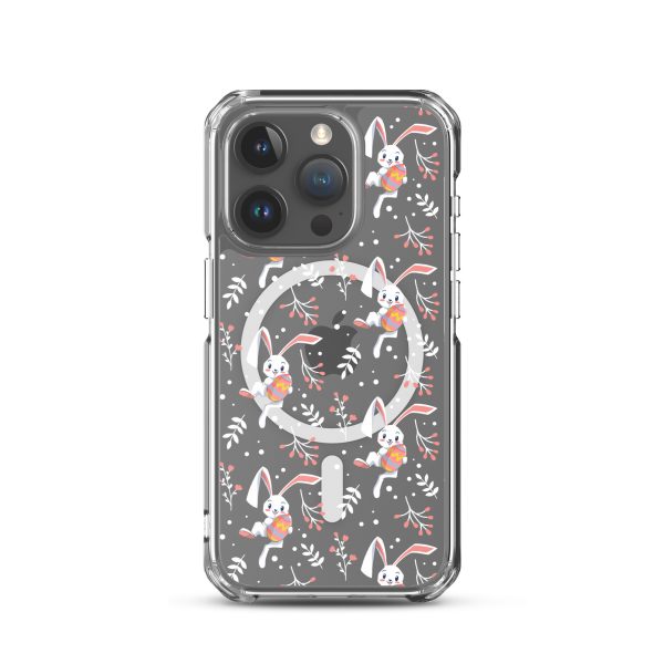 Cute Easter Rabbit iPhone MagSafe Clear Case