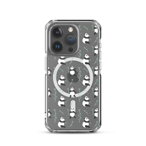 Cute Panda iPhone MagSafe Clear Case