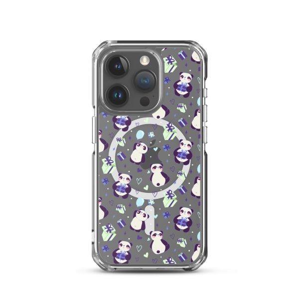 Cute Panda Presents iPhone MagSafe Clear Case
