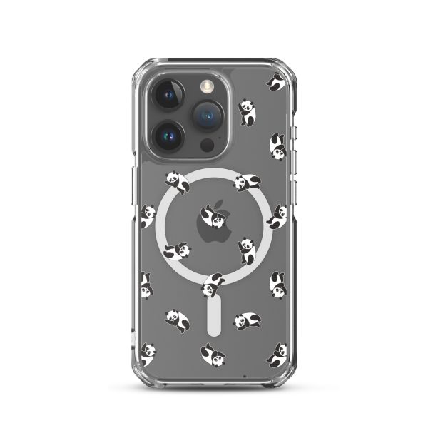 Cute Pandas iPhone MagSafe Clear Case
