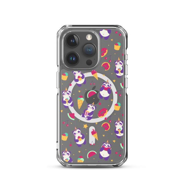 Cute Panda Sweets iPhone MagSafe Clear Case