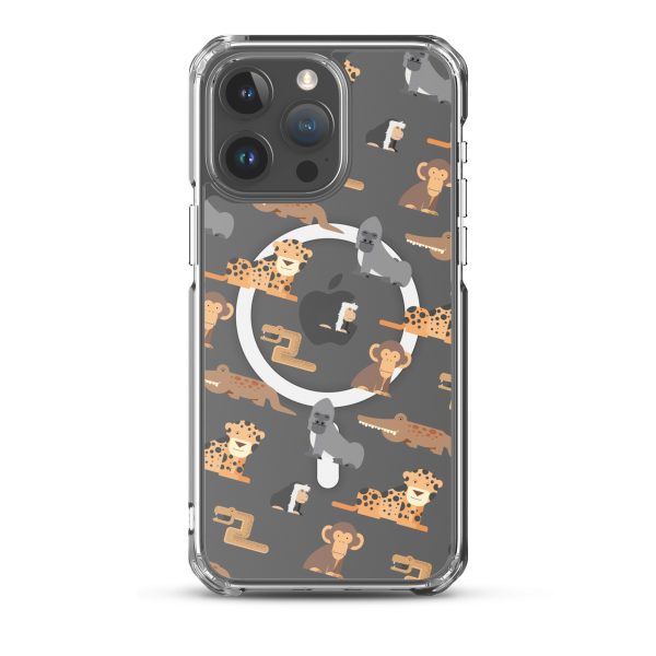 African Jungle Animals iPhone Magsafe Clear Case