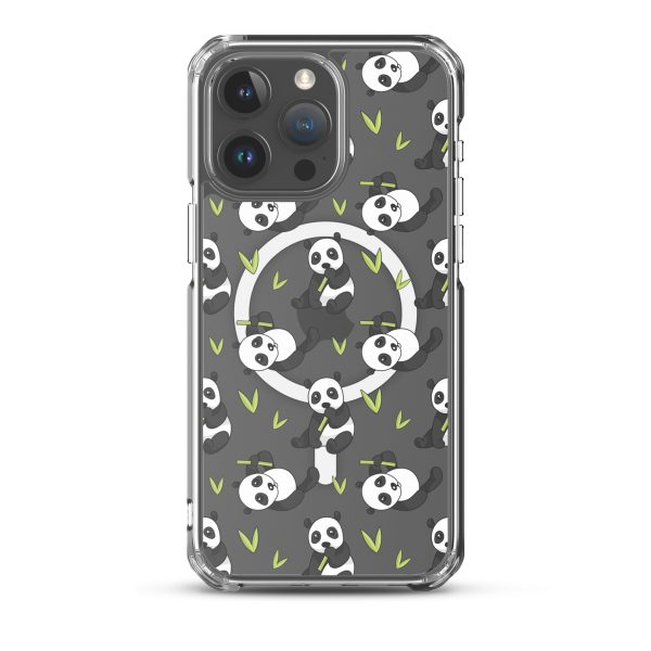 Cute Panda Bear iPhone MagSafe Clear Case