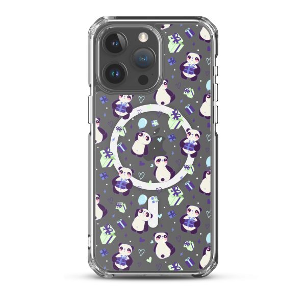 Cute Panda Presents iPhone MagSafe Clear Case